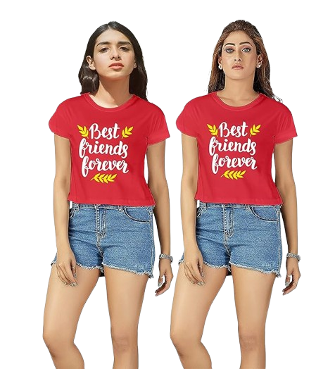 Best Friend Forever Graphic Print Women's T-Shirt