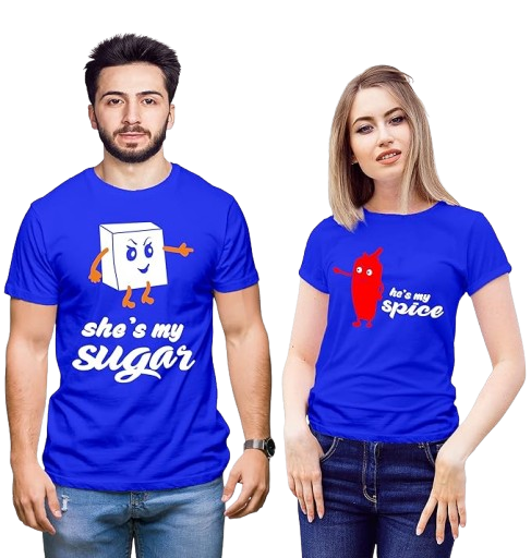 She’s My Sugar, He’s My Spice Couple T-Shirt Set