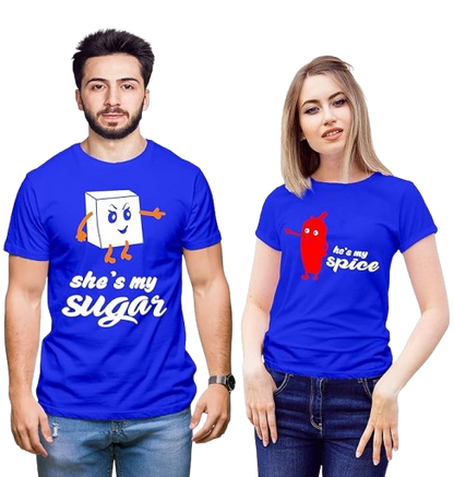 She’s My Sugar, He’s My Spice Couple T-Shirt Set