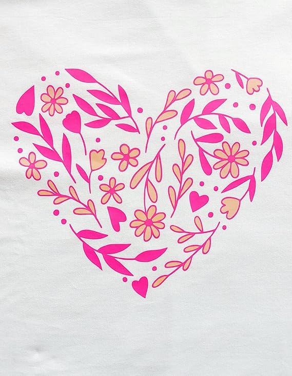 Stylish Heart Graphic Cotton T-Shirt for Women