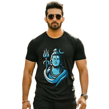 Modern Shiv Graphic – Spiritual Black T-Shirt
