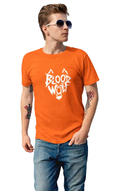 Blood Wolf – Graphic Blue Statement T-Shirt