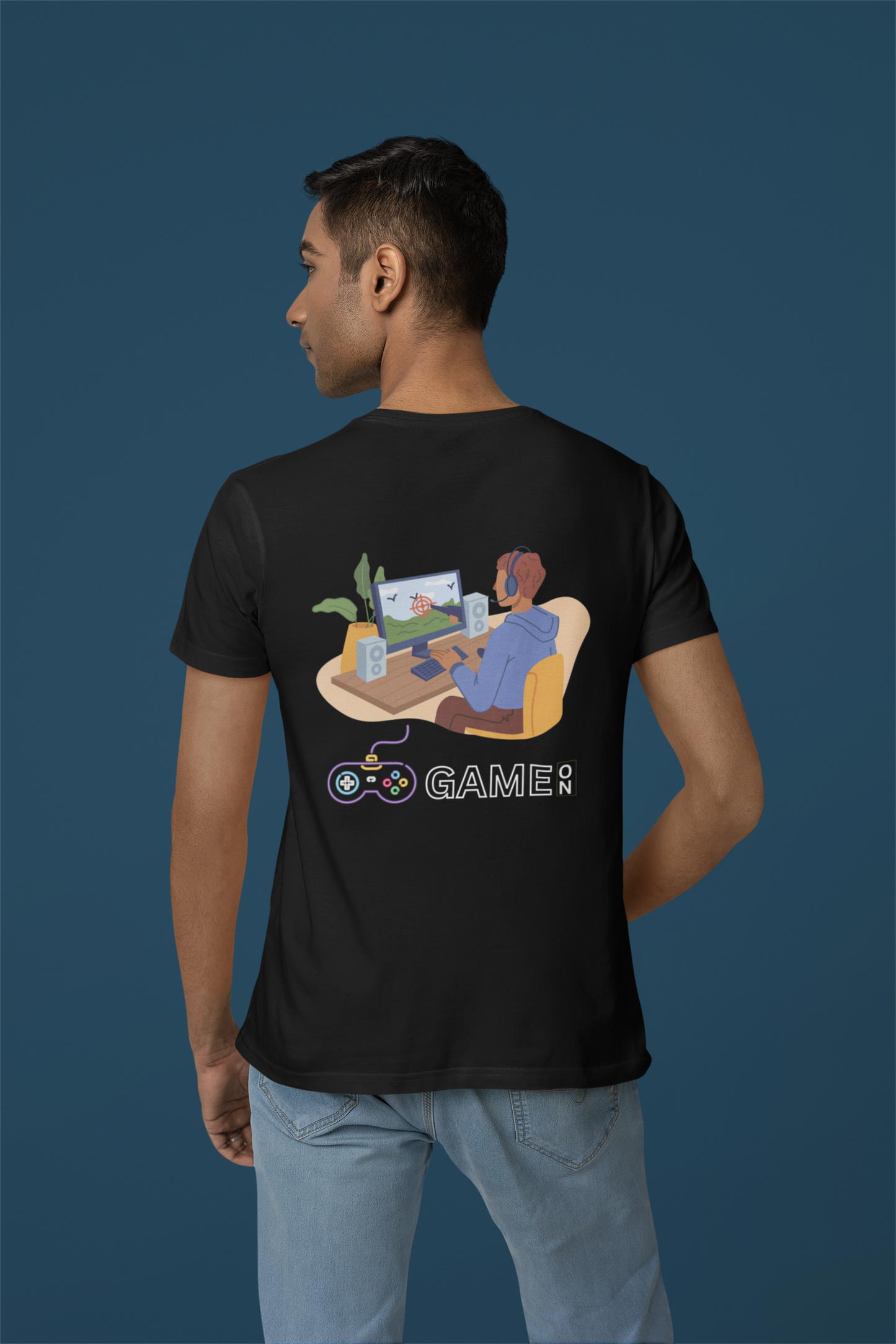 Men’s Regular Fit Cotton T-Shirt - 2D Game Graphic Tee for Gamers