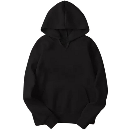 Plain Solid Cotton Hooded Sweatshirt - Clori