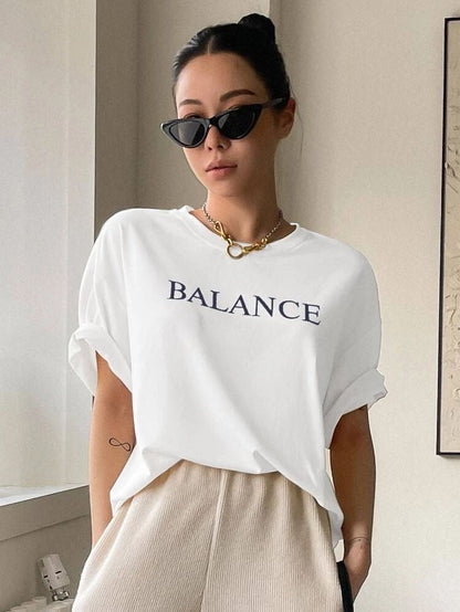 Balance Oversized Women's Cotton T-shirt