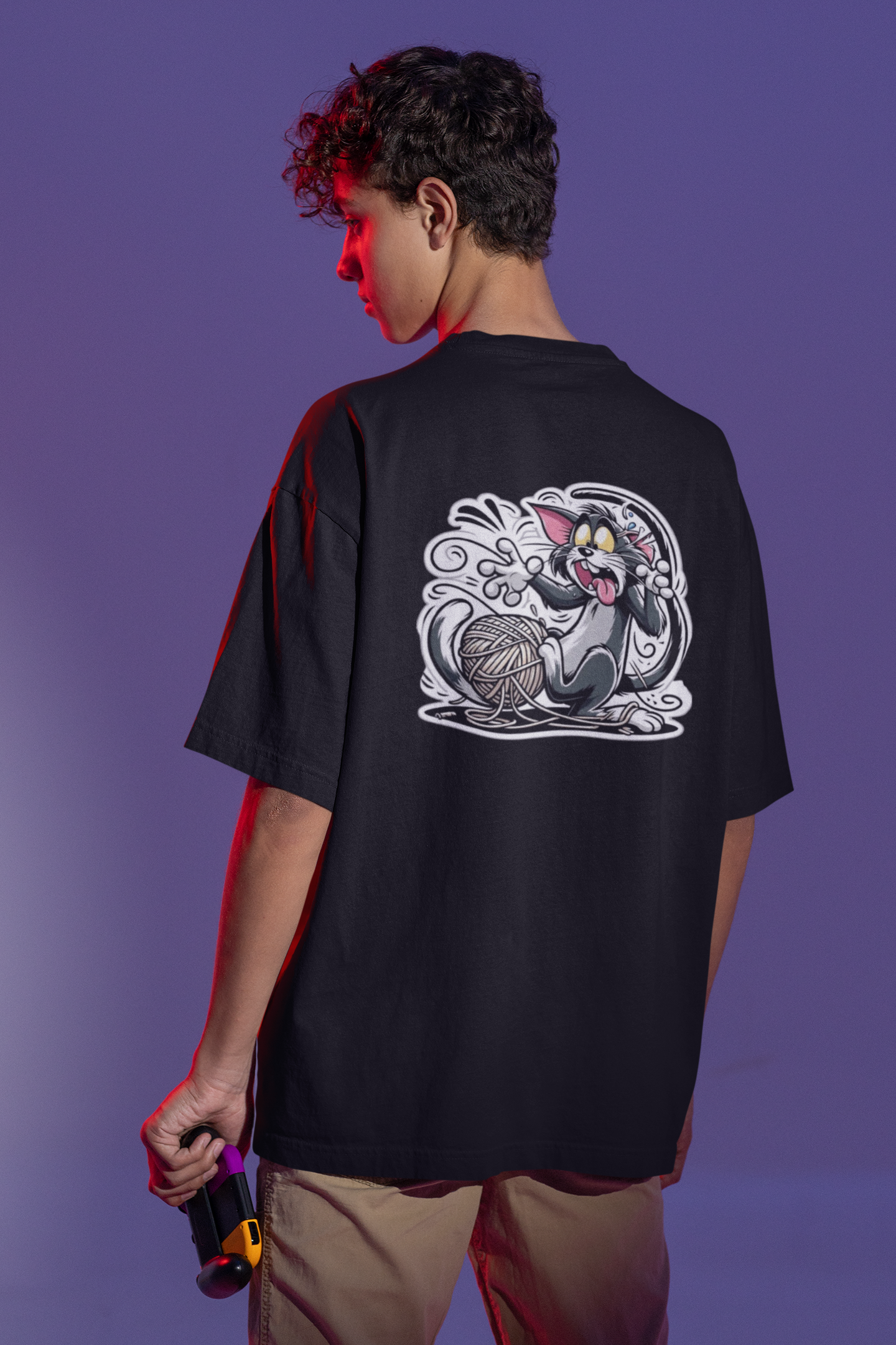 Tom & Jerry Oversized Men's Cotton T-shirt