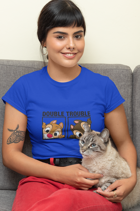 Double Trouble Women's Regular Cotton T-Shirt