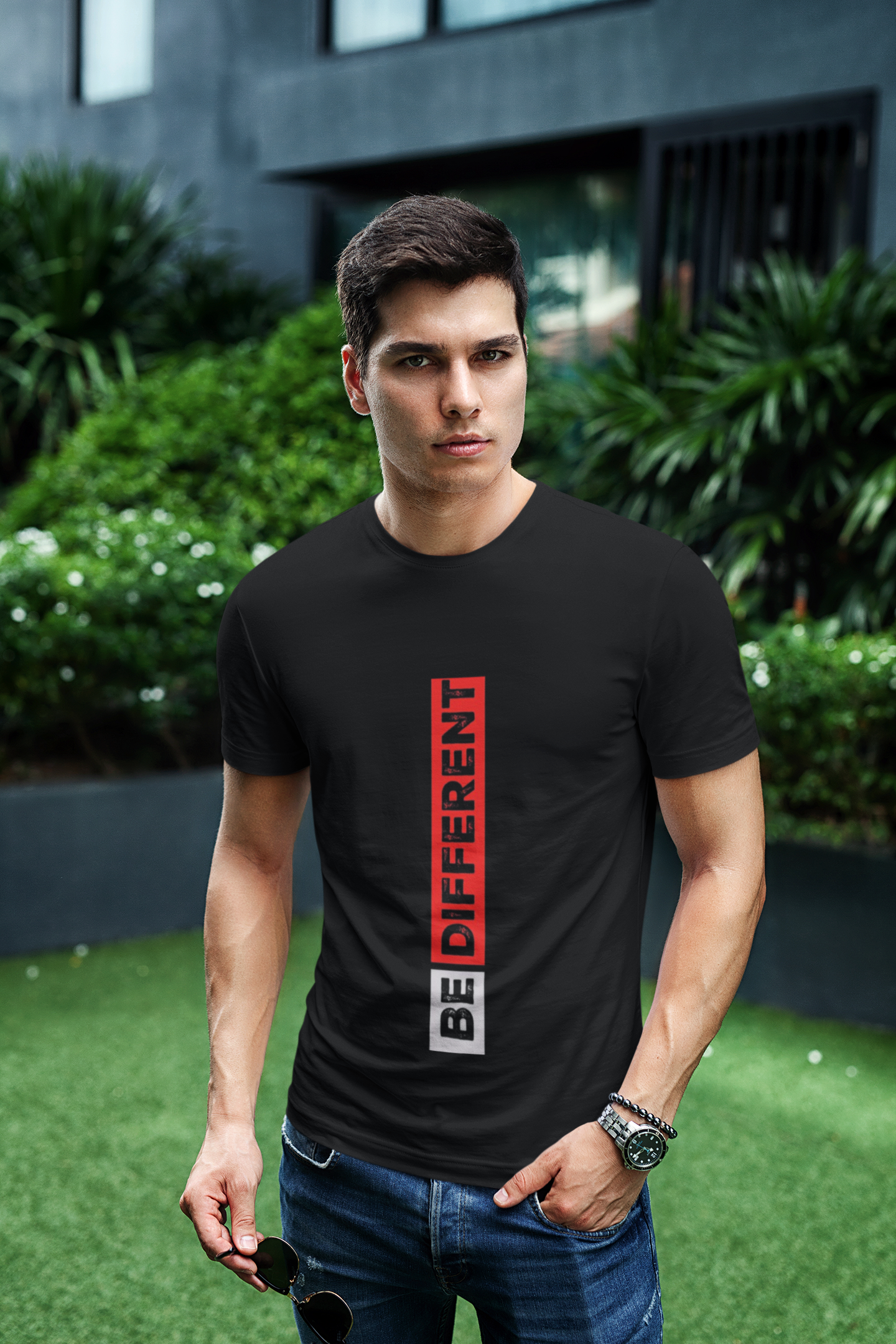 Be Different Graphic Print Men's T-Shirt