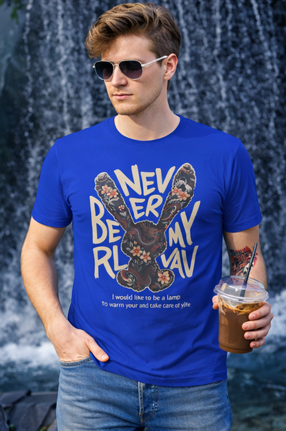 Pd Clori Never Break My Vibe Graphic Blue T-Shirt
