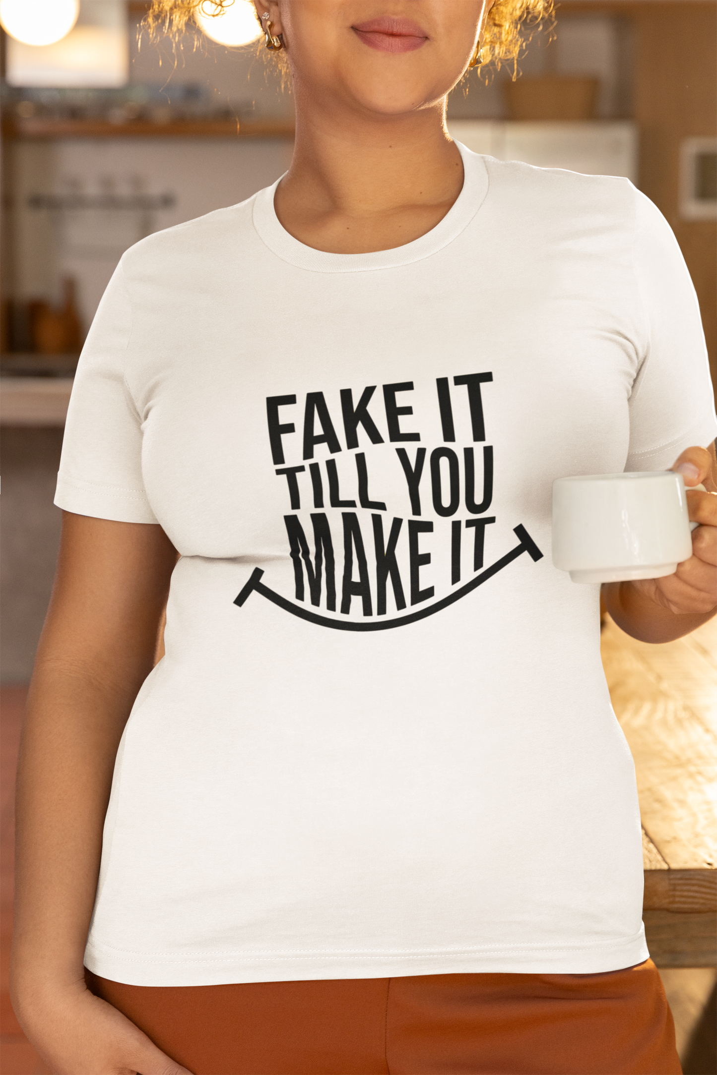 Fake it Make it Women's Regular Cotton T-Shirt