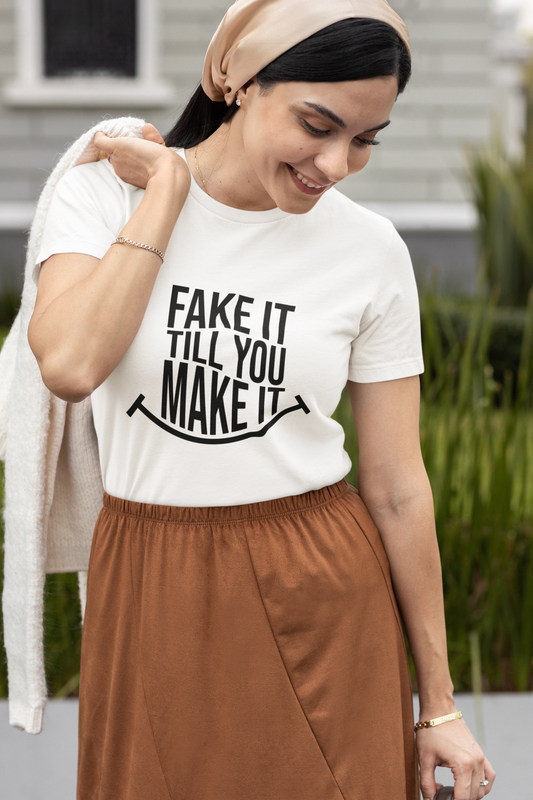 Fake it Make it Women's Regular Cotton T-Shirt