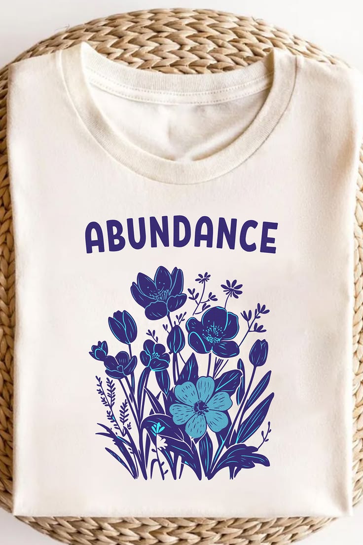 Abundance – Floral Minimal Graphic Tee