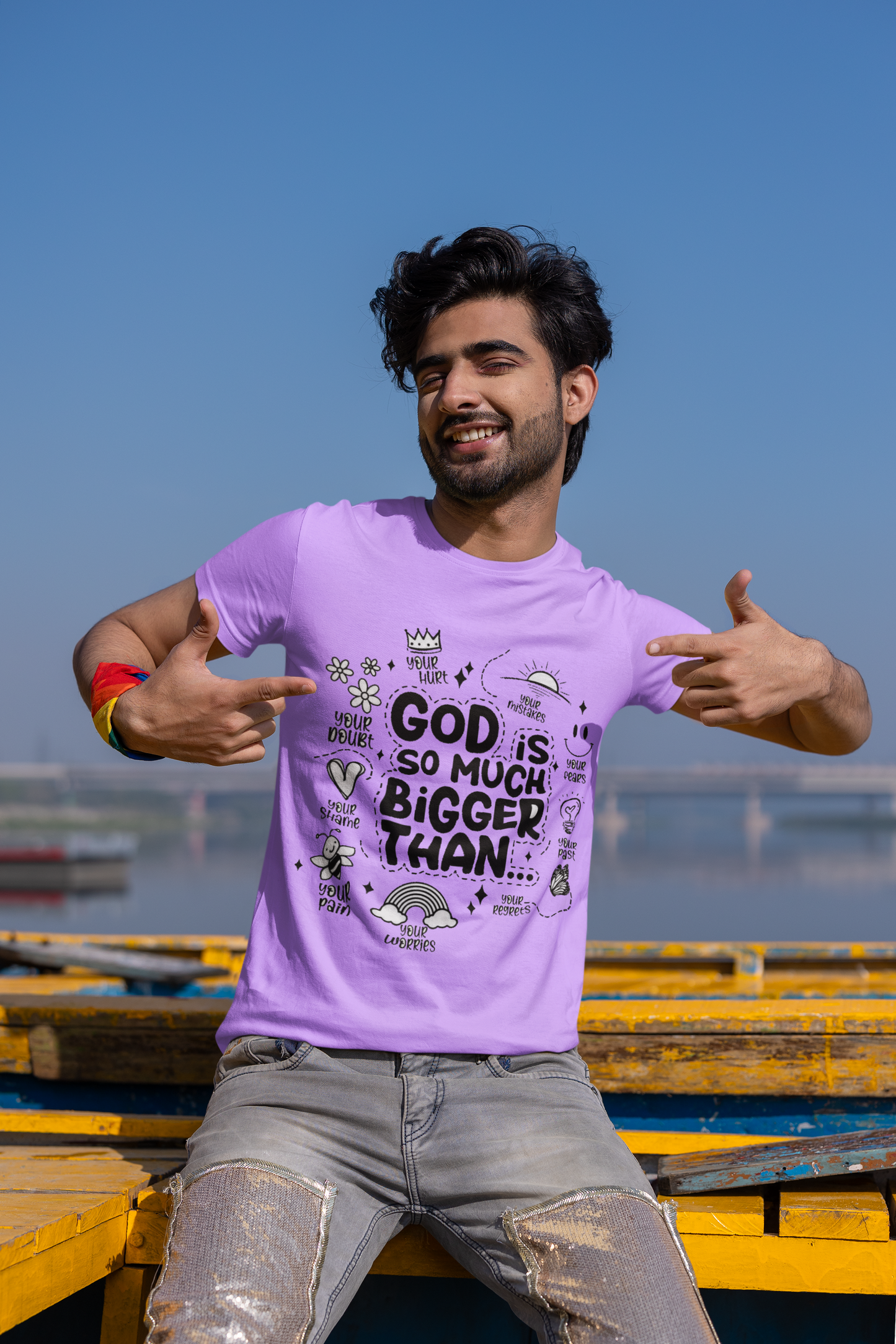 God Is Bigger Regular Men's Cotton T-shirt