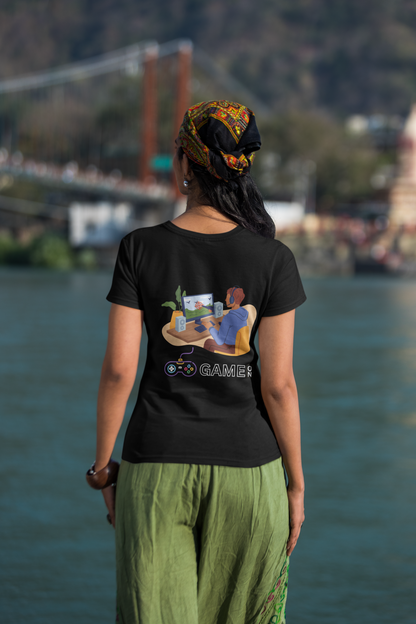 Vintage 2D Game Women's Regular Cotton T-Shirt - Retro Gaming Graphic Tee