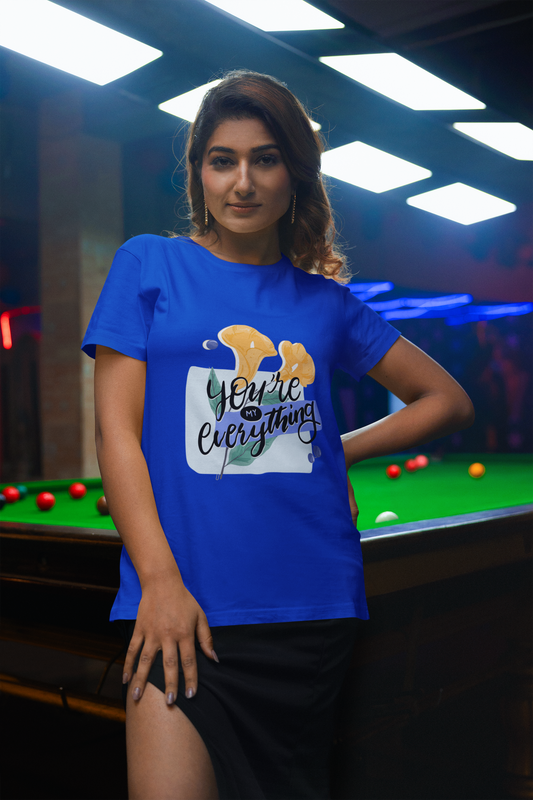 Everything Women’s Regular Cotton T-Shirt – Minimal Typography Casual Tee