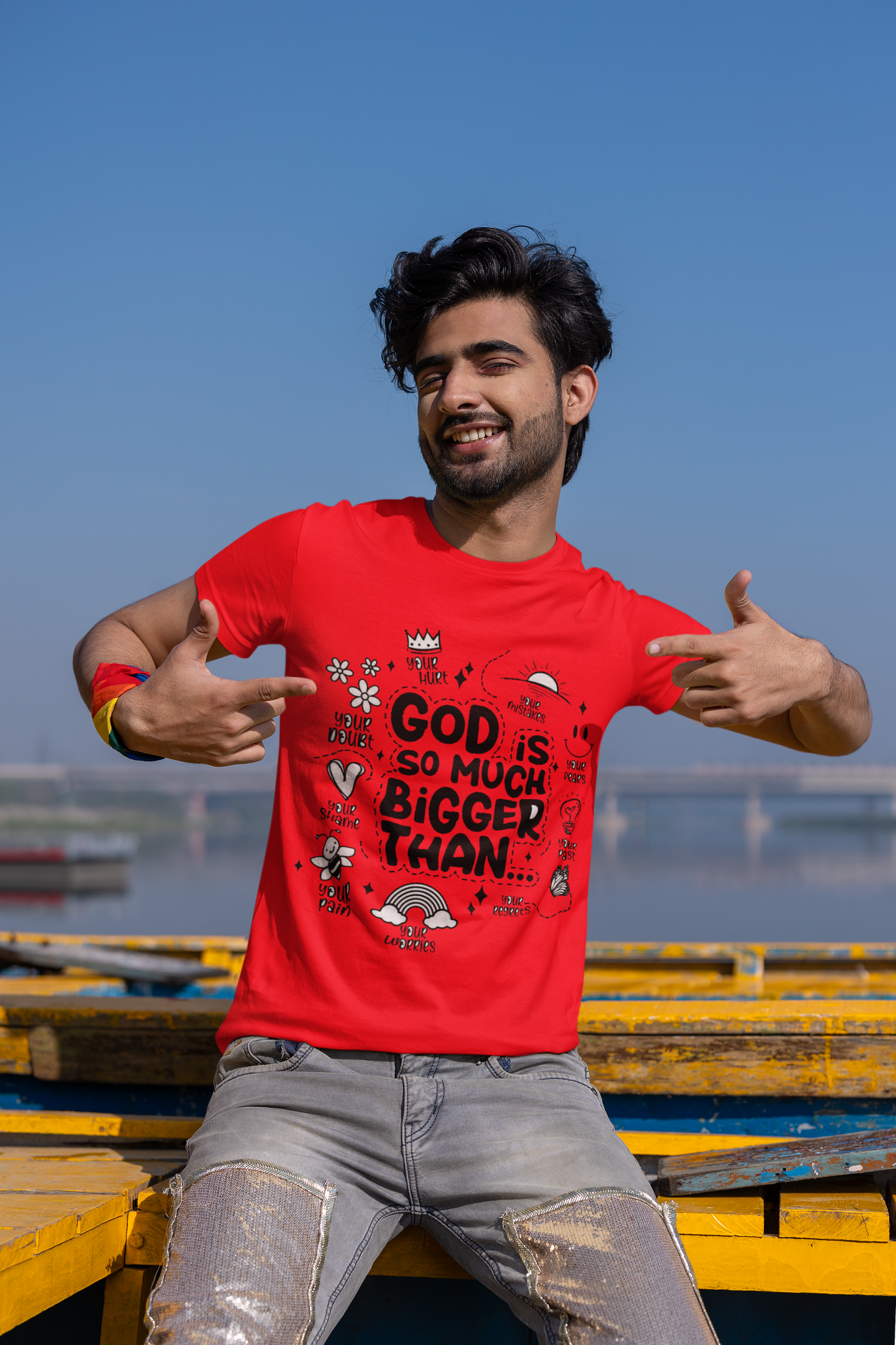 God Is Bigger Regular Men's Cotton T-shirt