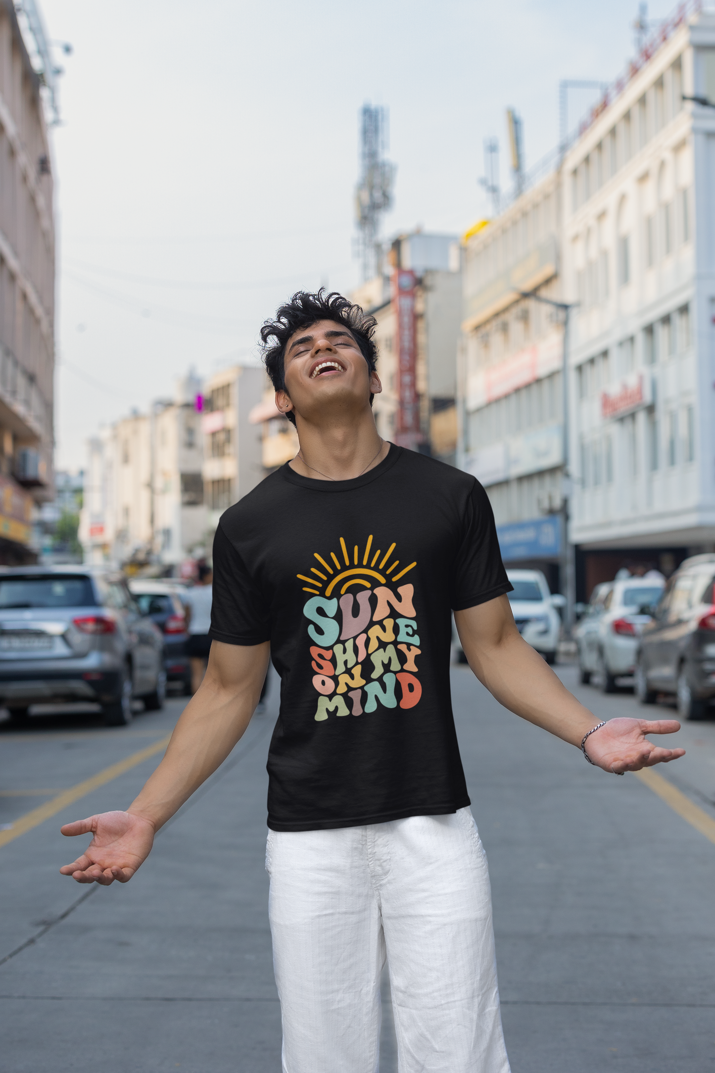 Sun Shine Regular Men's Cotton T-shirt