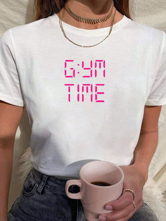 Glam Time – Minimal Pink Graphic T-Shirt