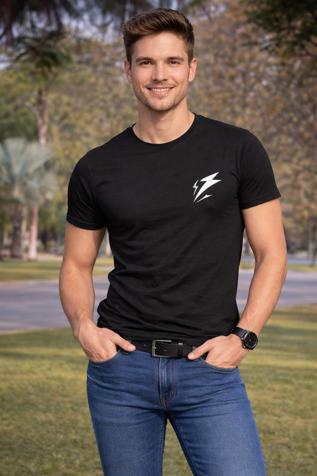 Minimal Wave Design Graphic T-Shirt | Clean Aesthetic Tee by Pd Clori