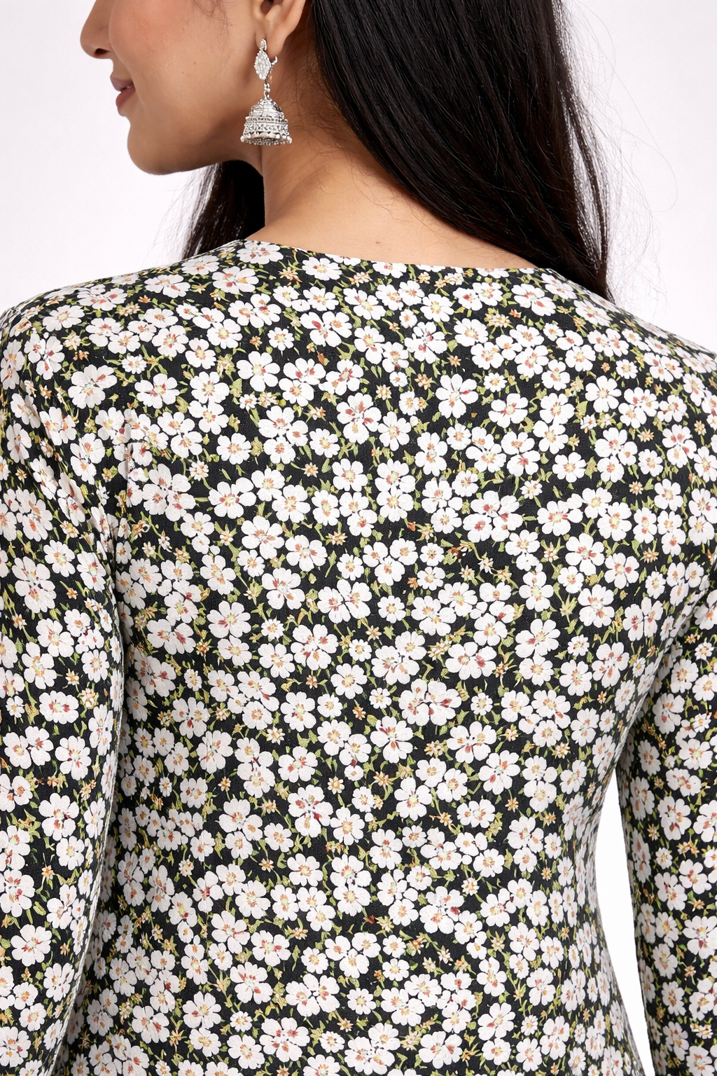 Elegant Olive Floral Printed Kurti for Women | Minimal Everyday Style by Pd Clori