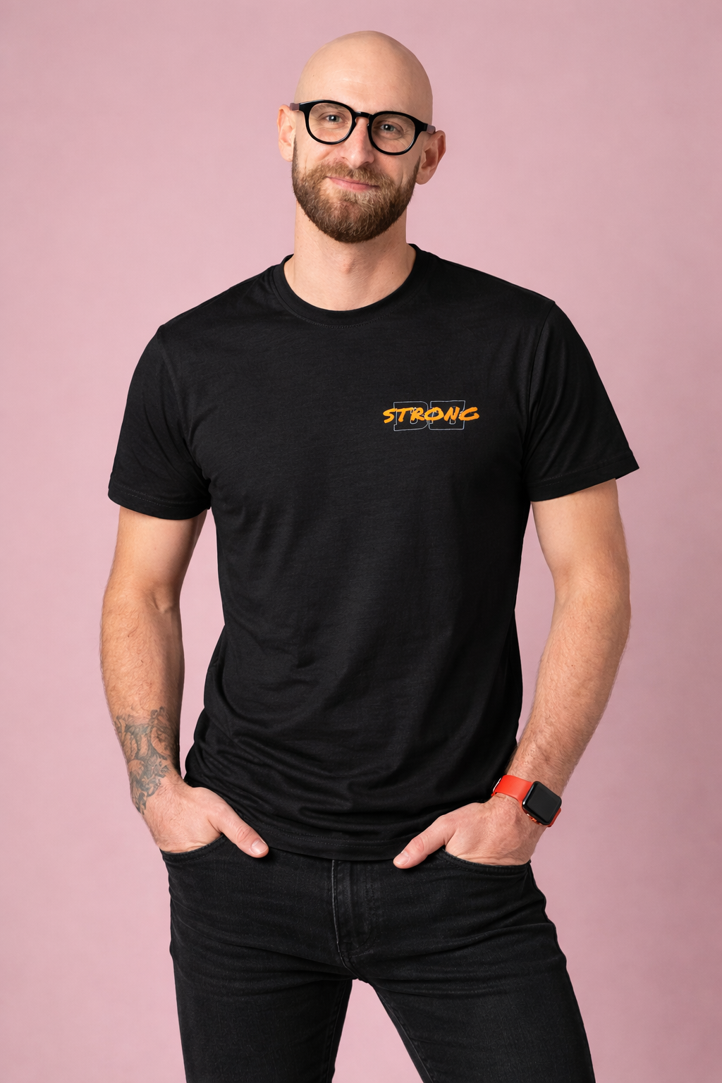 Strong Minimalist Graphic T-Shirt – Premium Motivational Black Tee