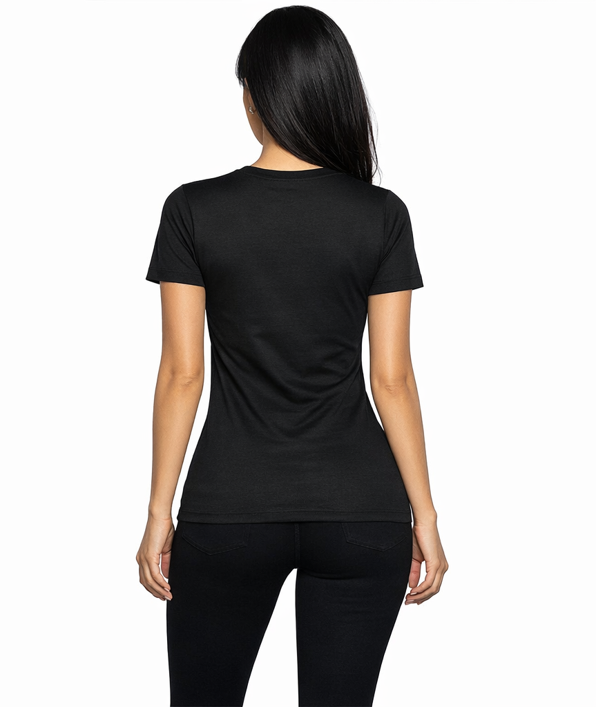Women's Black Ice Cream Graphic T-Shirt | Premium Cotton Round Neck Casual Tee