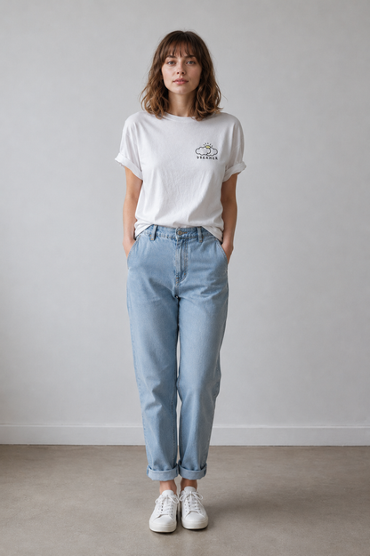 Dreamer Cloud Graphic T-Shirt for Women | Minimalist Inspirational Casual Cotton Tee