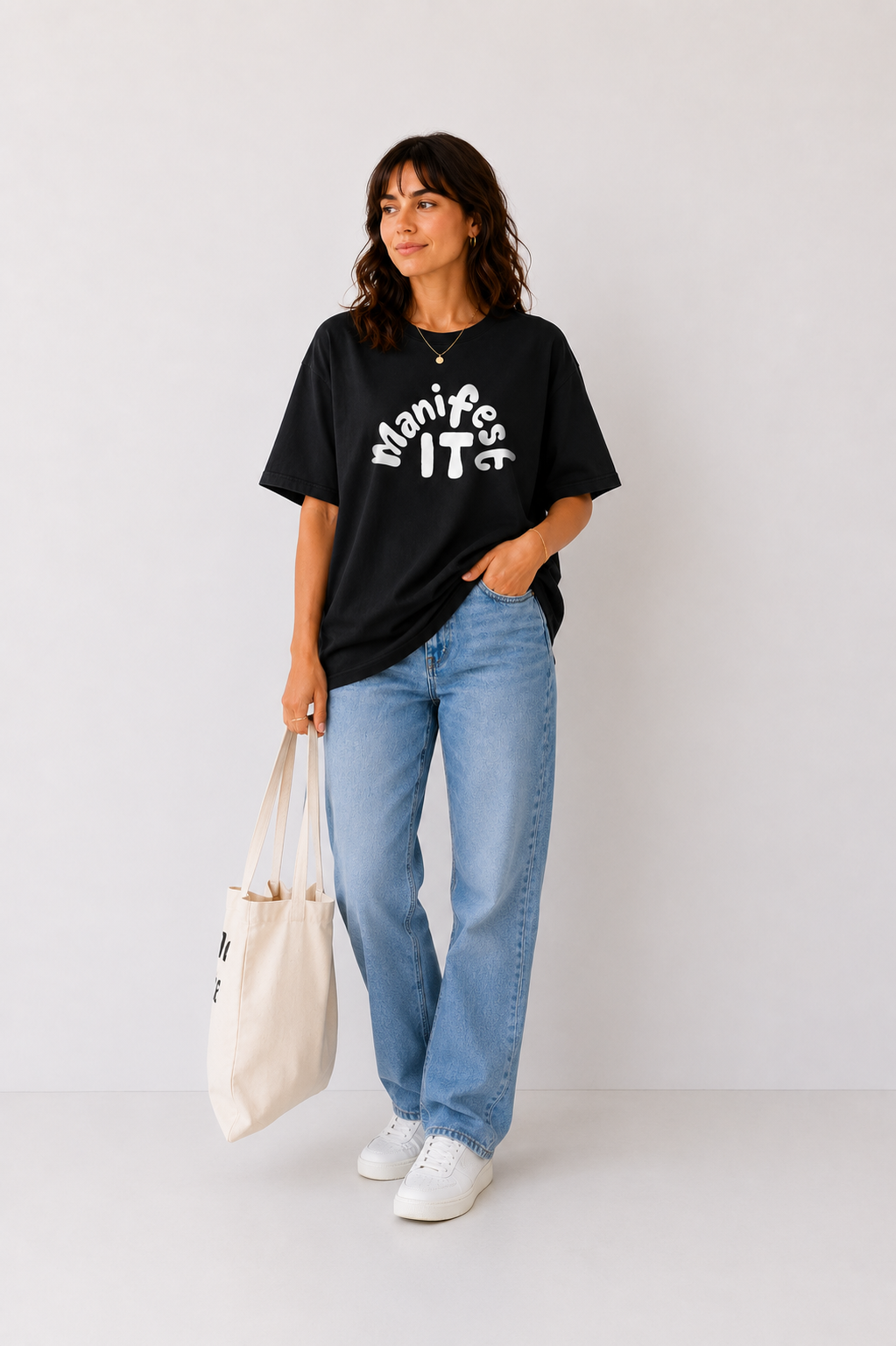 Manifest It Graphic Oversized T-Shirt