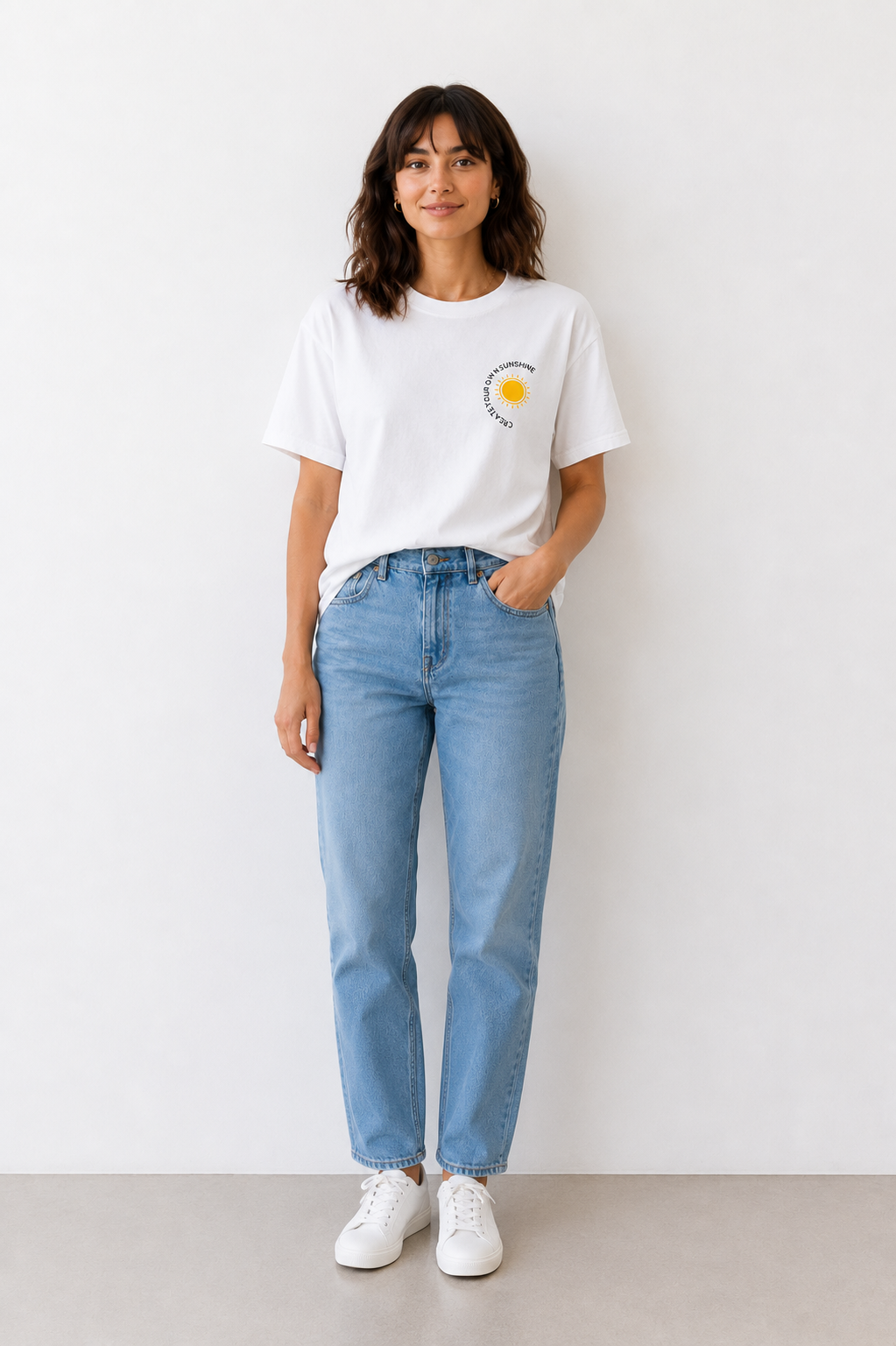 Create Your Own Sunshine Graphic T-Shirt for Women – Minimalist Positive Vibes Tee | Casual Inspirational Cotton Top