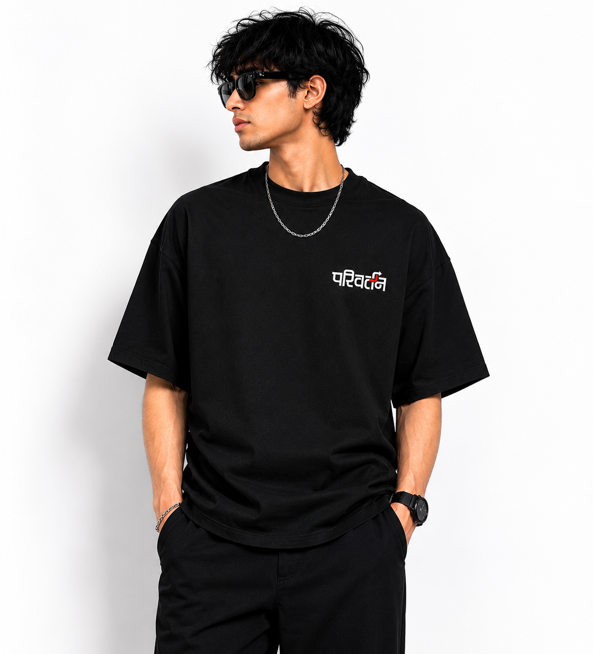 परिवर्तन Oversized Graphic T-Shirt