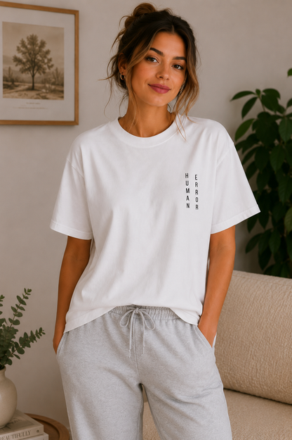 Human Error – Minimalist Oversized T-Shirt