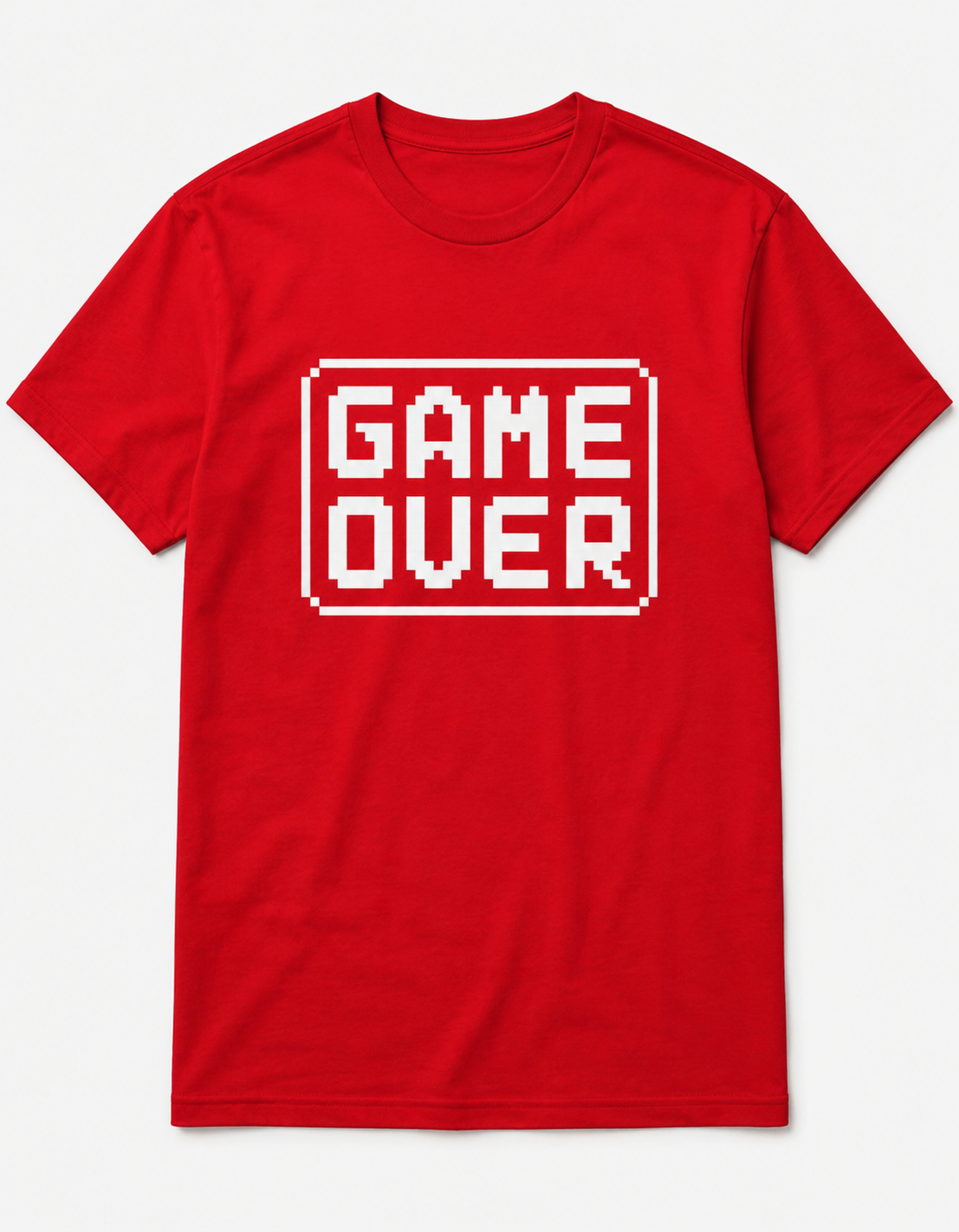 Game Over Gamer Graphic T-Shirt for Men – Retro Pixel Gaming Tee | Casual Gaming Shirt
