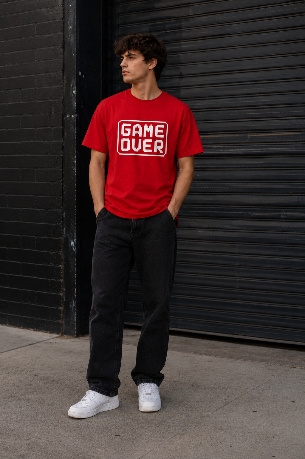Game Over Gamer Graphic T-Shirt for Men – Retro Pixel Gaming Tee | Casual Gaming Shirt