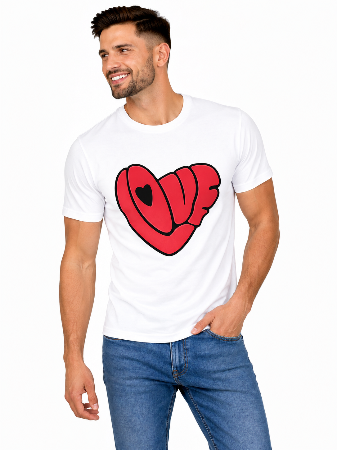 Love Heart Graphic T-Shirt