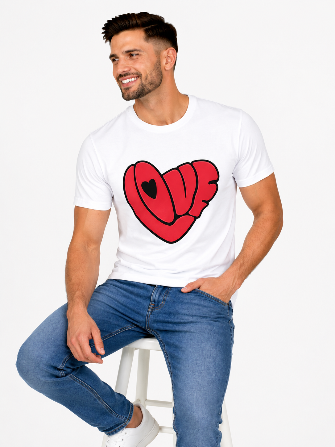 Love Heart Graphic T-Shirt