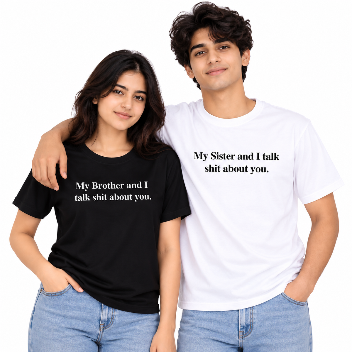 Brother & Sister Matching T-Shirts – Funny Sibling Tees