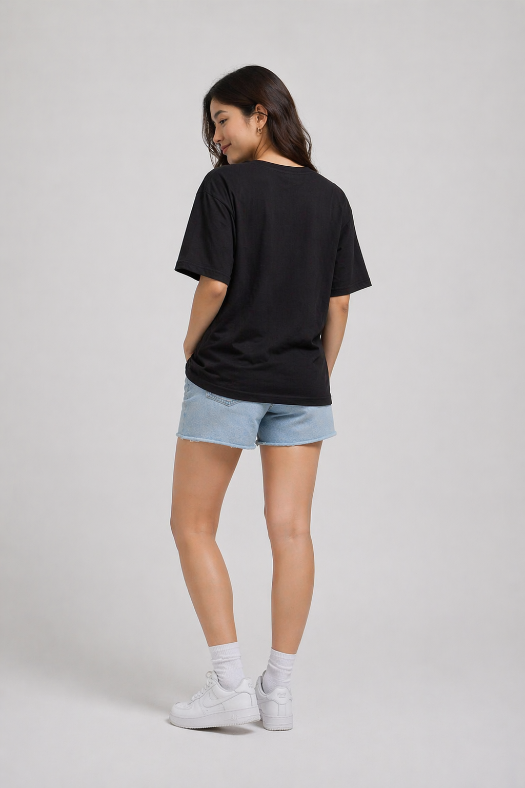 Women's Oversized Black Watermelon Print T-Shirt | Premium Cotton Graphic Tee