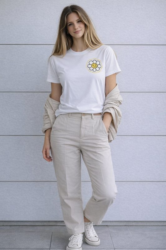 Essential White Cotton T-Shirt for Women | Minimal Everyday Basic Tee by Pd Clori