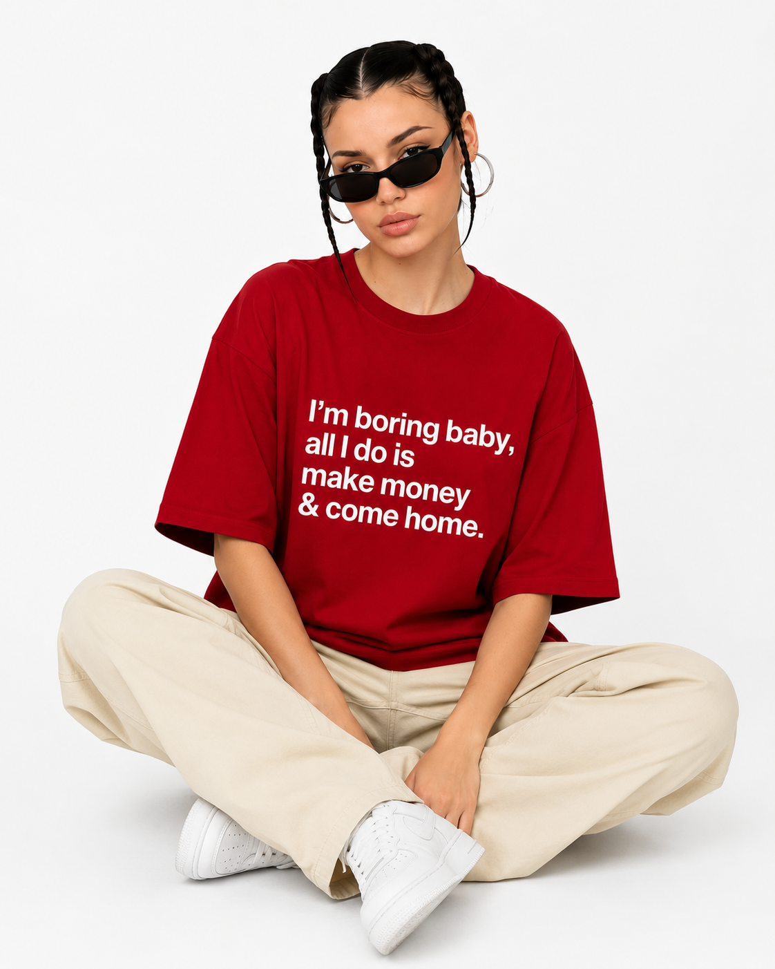 I’m Boring Baby Oversized Graphic T-Shirt