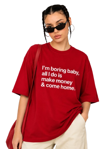 I’m Boring Baby Oversized Graphic T-Shirt