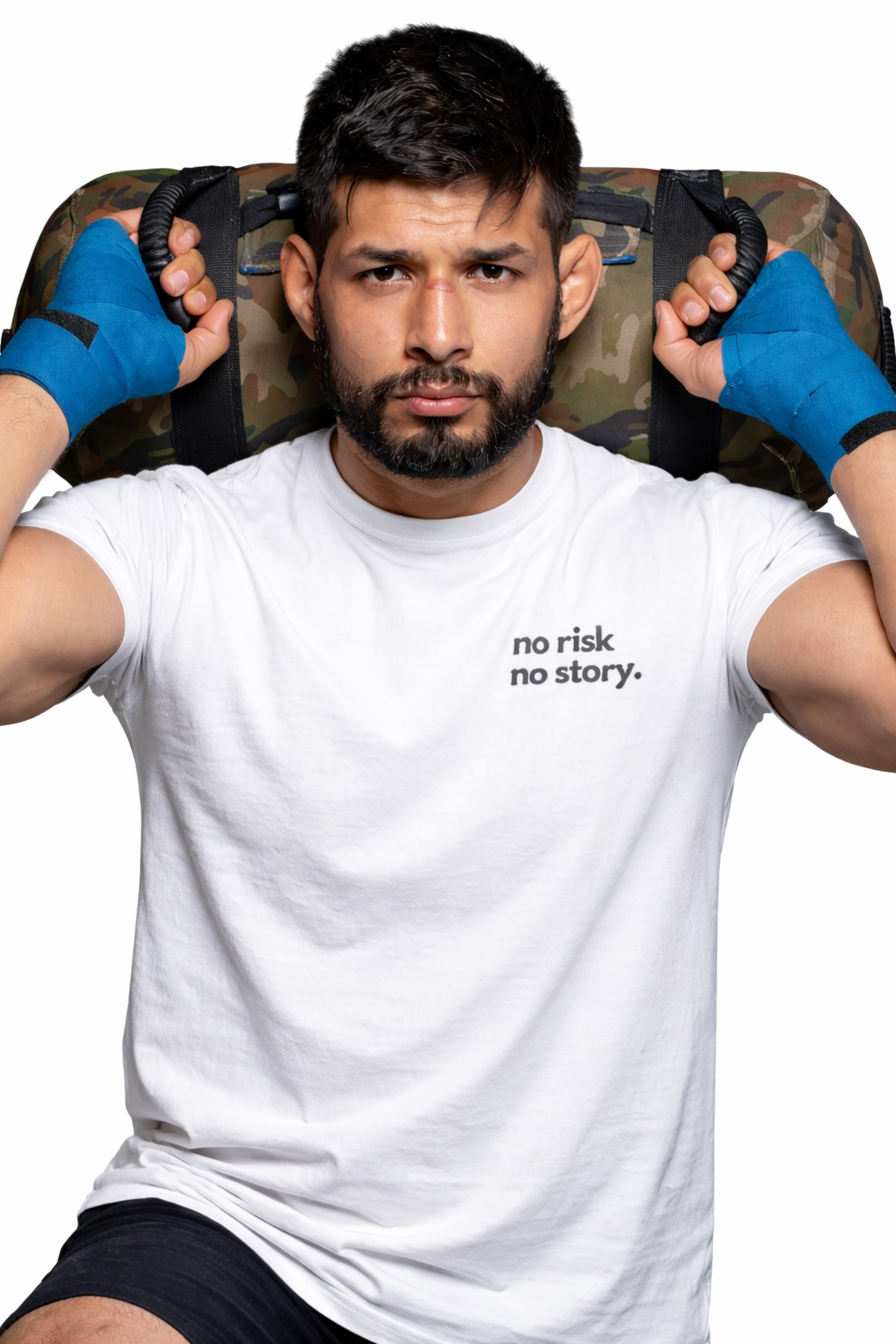 “No Risk No Story” Minimal Statement T-Shirt