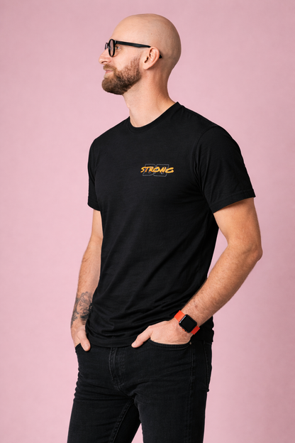 Strong Minimalist Graphic T-Shirt – Premium Motivational Black Tee