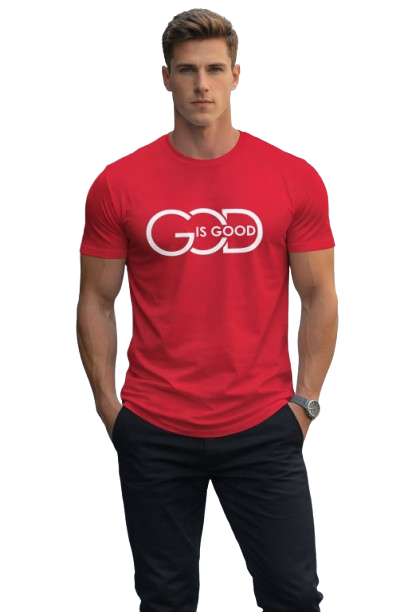 God Is Good – Graphic Red T-Shirt