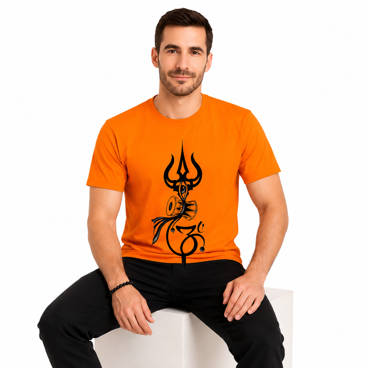 Shiva Trishul Damru Om Graphic T-Shirt for Men