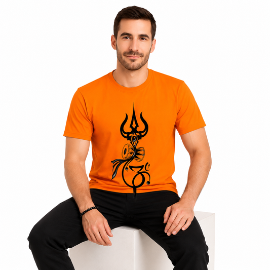 Shiva Trishul Damru Om Graphic T-Shirt for Men