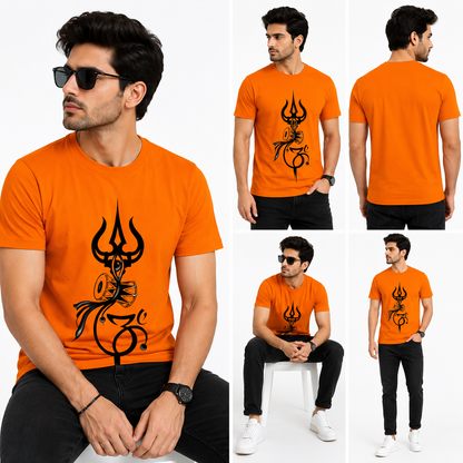 Shiva Trishul Damru Om Graphic T-Shirt for Men