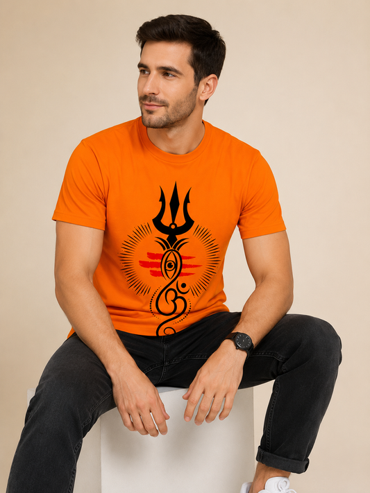 Shiva Trishul Om Graphic T-Shirt for Men