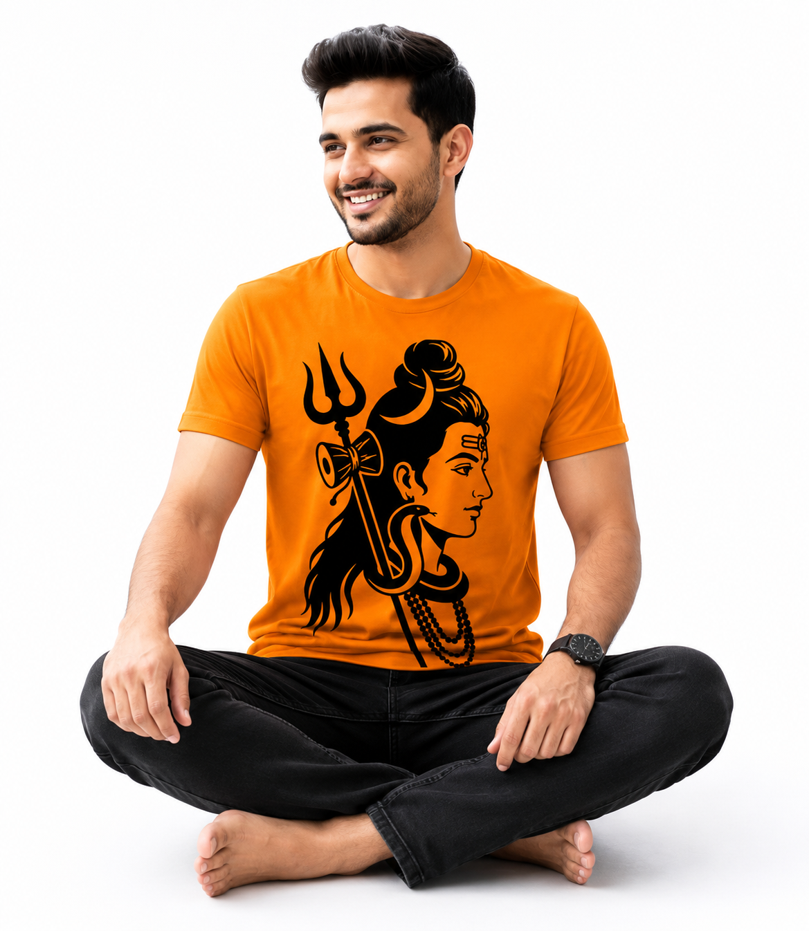 Mahadev Shiva Graphic Printed Men's Round Neck T-Shirt