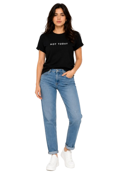 Not Today Typography T-Shirt for Women