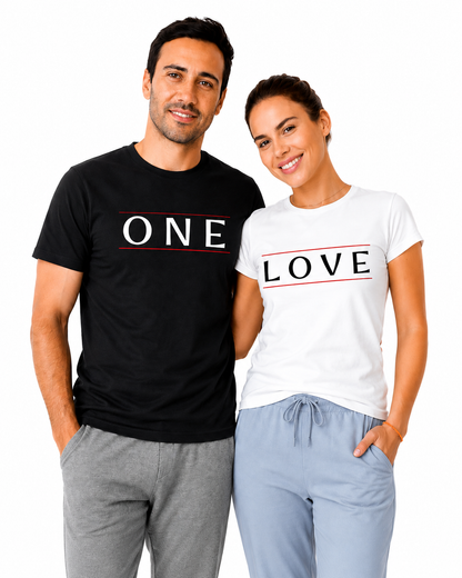 ONE LOVE Matching Couple T-Shirts